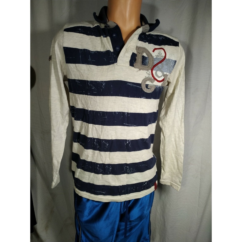 DESIGUAL S MENS SWEATER JUMPER WARM COLLAR BUTTONS  SHIRTS SMALL @15